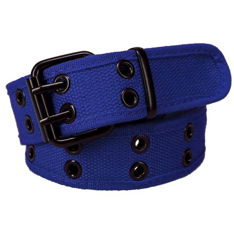 Coiled dark blue double grommet belt with black hardware Scene Belt, Double Grommet Belt, Grommet Belt, Neon Outfits, Belts For Men, Blue Belt, Color Swatch, Dressy Outfits, Inspired Outfits