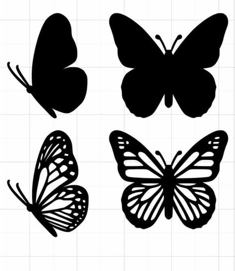 Fleur Cricut, Free Butterfly Svg, Cricut Cutouts, Silhouette Butterfly, Paper Garden, Idee Cricut, Cricut Stencils, Butterfly Svg, Butterfly Template