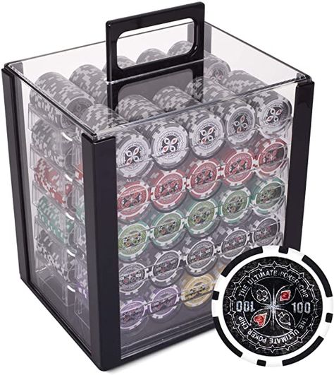 Survival Cache, Poker Chips Set, Poker Set, Poker Chip, Poker Night, Acrylic Display Case, Poker Games, Casino Chips, Stripes Texture