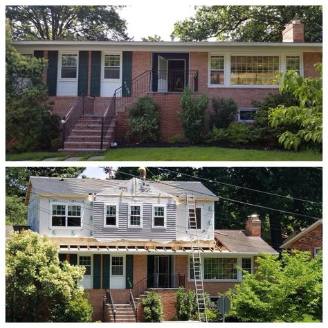 Addition In a Day. 100% Custom Modular Second Story Addition in Bethesda Maryland. Consists of 3 Bedrooms and 2 Bathrooms. Interior of Modular Addition is A Completely Finished Space Upon Delivery. www.cehbuilds.com Ranch House Additions Ideas, Ranch Addition Ideas, Addition To Ranch House, Ranch House Addition, Home Addition Ideas, Ranch House Additions, Outhouse Design, Upstairs Addition, Ranch Addition