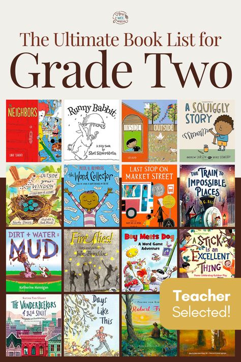 If you have a child in grade two, this is the only book list you will need! Teacher selected books perfect for your grade two homeschooling child - or any child in grade two! Ideas for fiction, non-fiction, picture books and chapter books too. Good Books For 2nd Graders, 3rd Grade Level Books, Second Grade Books To Read, Living Books For 2nd Grade, Books For Second Graders To Read, 2nd Grade Novel Study, 2nd Grade Picture Books, Best Chapter Books For 2nd Graders, 2nd Grade Books To Read