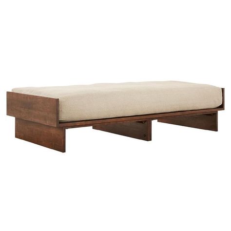 Fred Backless Walnut Wood Daybed Wood Daybed, Fred Segal, Bed End, End Of Bed Bench, Rich Home, Ottoman Bed, Wood Pallet Projects, Diy Furniture Couch, Furniture Inspiration