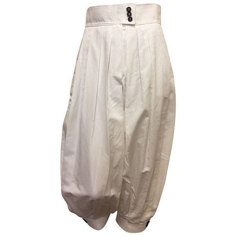 Pre-owned Yves Saint Laurent White Harem Pants ($325) ❤ liked on Polyvore featuring pants, india, slim pants, white slim pants, cuffed harem pants, white harem pants and pleated trousers White Harem Pants, Trousers White, White Trousers, Pleated Trousers, Pants White, Fit Pants, Slim Fit Pants, Slim Pants, Parachute Pants