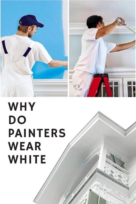 Ever wondered why painters always wear white clothes? There are be variety of different reasons and we have covered some of the most common ones here on our blog at Repaint Now. Painter Outfit, Painters Cloth, Paint Tools, White Clothes, White Clothing, Professional Painters, All White Outfit, Old Dresses, Painting Tools