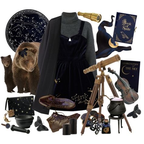 Cool Witch Outfits, Winter Witch Aesthetic Fashion, Lunar Witch Outfit, Cosmic Core Outfits, Modern Witch Aesthetic Outfit, Whimsigothic Outfits, Space Academia, Cosmic Core, Witch Aesthetic Fashion