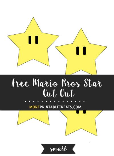 Free Mario Bros Star Cut Out - Small Mario Printables, Mario Stars, Mario Star, Mario Yoshi, Mario Bros Birthday, Mario Bros Party, Super Mario Birthday Party, Boys Bedroom Makeover, Star Cut Out