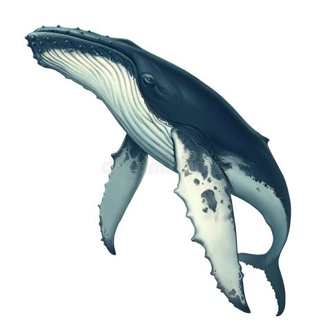 Humpback Whale Realistic Isolated. Big Gray Whale. Stock Illustration - Illustration of life, beautiful: 141885305 Whale Pictures, Whale Tattoo, Whale Drawing, Whale Illustration, Whale Painting, Arte Doodle, Realistic Illustration, Whale Tattoos, Gray Whale