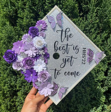 Long Live All The Magic We Made Grad Cap, Grad Cap With Butterflies, Senior Grad Gift Ideas, Grad Cap Topper Ideas, Grad Cap Ideas Cute, Graduation Cap Ideas Flowers, Teachers Day Decoration Ideas In College, Graduation Cap Designs Ideas, Bts Cap Graduation