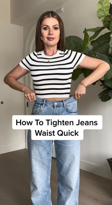 Tighten Jeans Waist, Tighten Jeans, Wide Jeans Outfit, How To Make Jeans, Big Jeans, Boyfriend Jeans Outfit, Mum Jeans, High Wasted Jeans, Sewing Jeans