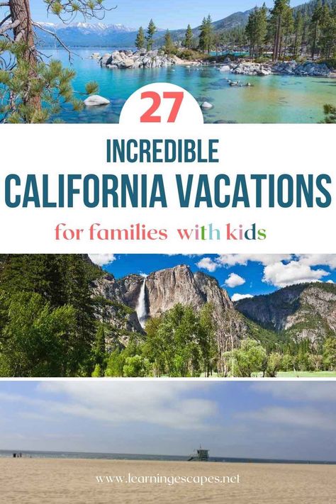 Northern California Family Vacation, Southern California Family Vacation, Things To Do In California With Kids, California Road Trip With Kids, California Family Vacation, Bucket List For Families, La With Kids, Weekend Getaway California, Places To Visit In California