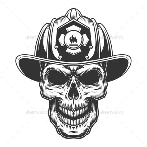 Skull in the Firefighter Helmet #Skull, #Firefighter, #Helmet Helmet Vector, Firefighter Tattoo, Fireman Helmet, Fire Fighter Tattoos, Skull Silhouette, Helmet Tattoo, Fire Helmet, Skull Fire, Scary Tattoos