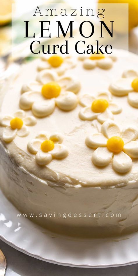 Lemon lovers are thrilled with all the lemon flavor packed in our luscious Lemon Curd Cake. We've incorporated lemon juice and zest in the cake layers, buttercream frosting and of course the tangy lemon curd filling. This cake is truly a burst of lemon sunshine! #lemoncurdcake #lemoncake #lemonloverscake #bestlemoncurdcake #lemoncurd Lemon Trifle, Lemon Birthday Cakes, Curd Cake, Amish White Bread, Lemon Curd Cake, Apple Butter Crock Pot, Lemon Layer Cakes, Curd Filling, Lemon Cakes