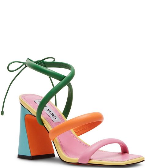 Steve Madden Punctual Leather Strappy Sandals | Dillard's Shoe Inspo, Ankle Wrap, Crazy Shoes, Casual Sandals, Dillard's, High Heel Pumps, Shoe Game, Sandals Summer, Strappy Sandals