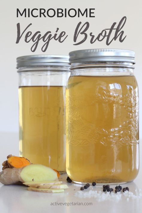 Microbiome Veggie Broth  - Active Vegetarian How To Make Broth From Ham Bone, Ham Bone Broth Recipes, Ham Bone Broth Instant Pot, Instapot Ham Bone Soup, Ham Bone Broth Slow Cooker, Easy Bone Broth Recipe, Ham Bone Stock, Ham Bone Broth, Ham Stock