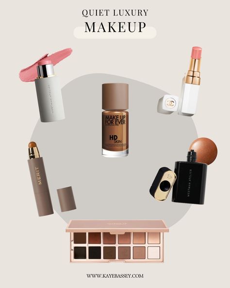 quiet luxury beauty favorites - makeup Luxury Makeup Look, Barely There Makeup, Makeup And Skincare Products, Luxury Beauty Products, Beauty Gift Guide, Beauty Products Gifts, Beauty Aesthetic, Makeup And Skincare, Beauty Influencer