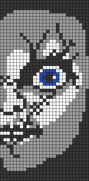 Alpha pattern #79775 | BraceletBook Crochet Grid Patterns Horror, Chucky Pixel Art, Horror Alpha Pattern, Horror Pixel Art Grid, Halloween Alpha Pattern, Grids Crochet, Horror Crochet, Pixel Blanket, Crochet Pictures