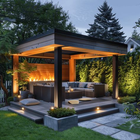 Backyard Gazebo Ideas: Enhancing Outdoor Living Spaces Outdoor Pool Gazebo Ideas, Detached Deck Ideas Backyards, Gazebo With Grill Ideas, Modern Gazebo Ideas Backyard Outdoor, Small Backyard Bbq Area, Landscape Ideas For Small Backyard, Backyard Gazebo Outdoor Pavilion, Backyard Gazebo Decorating Ideas, Modern Gazebo Design Outdoor