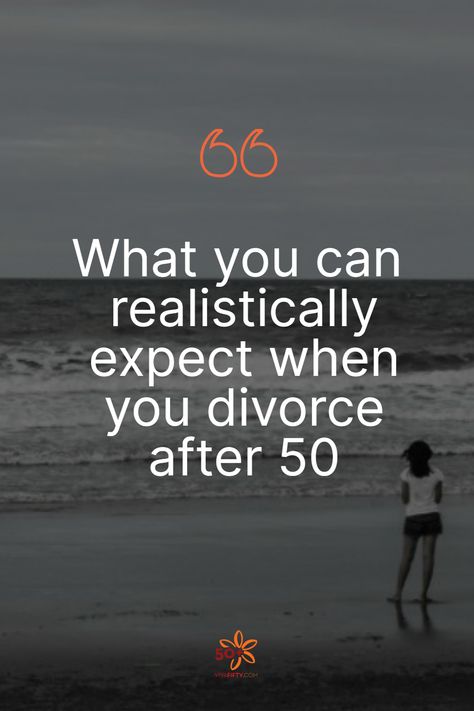 Divorce is never easy and it can seem much more daunting after a certain age.  Whether you are toying with the idea or are in the throes of a midlife split, here are a few facts about divorce after 50 that will help you survive your split. Inspiration During Divorce, Finding Love After Divorce, Divorce After 25 Years Of Marriage, Divorce Humor For Women Hilarious, Marriage Ending Quotes Divorce, Second Divorce, Contemplating Divorce, Going Through Divorce, Coping With Divorce