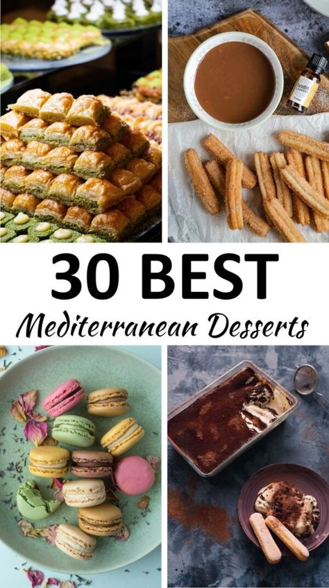 mediterranean desserts Mediterranean Dessert Recipes, Moroccan Desserts, Mediterranean Desserts, Peach Cookies, Greek Dinners, Famous Desserts, International Desserts, Barbeque Recipes, Diet Desserts