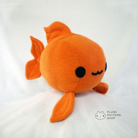 Plush Goldfish Plushie Sewing Tutorial - Fish Pattern PDF DIY from Plush Pattern Shop. Saved to plush pdf patterns. Plushies Diy, Diy Fluffy Slime, Sloth Stuffed Animal, Plushie Patterns, Sewing Stuffed Animals, Fish Pattern, Kawaii Plush, Kawaii Plushies, Fish Patterns