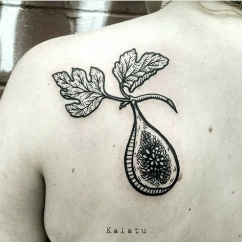 Fig by @kalatu_tattoo. Email kalatu.tattoo@gmail.com for an appointment.  #fig #botanical #woodcut #woodcarving #woodcarved #woodcuttattoo #etch #etching #blackworkerssubmission #darkartists #blackwork #btattooing #blackartstattoo #brooklyn #tattoo... American Traditional Fig Tattoo, Fig Branch Tattoo, Botanical Woodcut, Fig Tree Tattoo, Emily Tattoo, Fig Tattoo, Ink Poisoning, Brooklyn Tattoo, Etching Tattoo