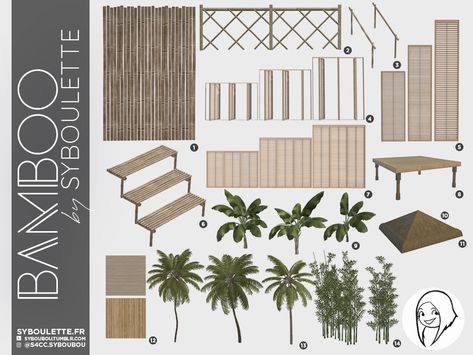 Syboubou Sims 4 Cc, Sawamura Eijun, Bamboo Building, Sims 4 Tsr, Die Sims 4, Sims 4 Bedroom, Sims 4 House Design, Sims Building, Casas The Sims 4