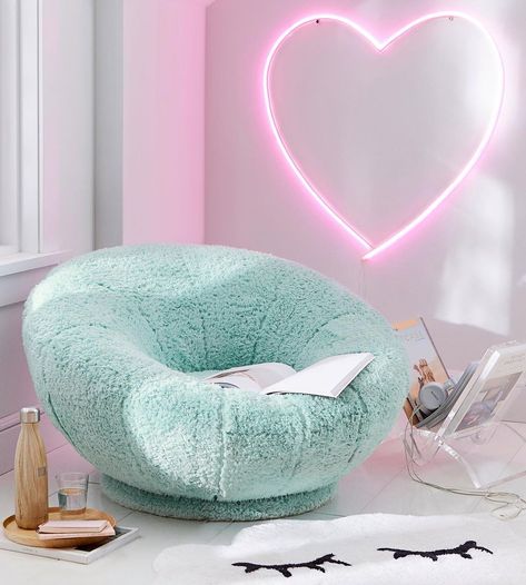 Pottery Barn Teen on Instagram: “Cozy Chair + Neon Lights = our new favorite combo 💕 Tag a friend that NEEDS this cute reading nook in the comments! 👇#mypbteen” Teen Reading Nook, Nook Chair, Preteen Bedroom, Reading Nook Chair, Home Decor Ideas Bedroom, Decor Ideas Bedroom, Purple Bedroom, Cute Furniture, Neon Room