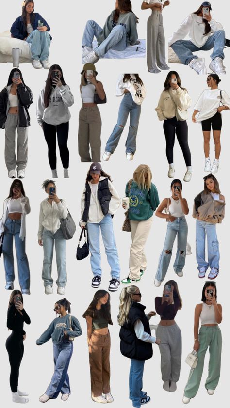 Airpod Body Shape Outfits, November Outfits Ideas, College 90s Aesthetic, Basics Outfit Aesthetic, Tops To Go With Jeans, Straight Jeans Outfit Aesthetic, How To Style A Define Jacket, Outfit Style Names, Outfits That Everyone Has