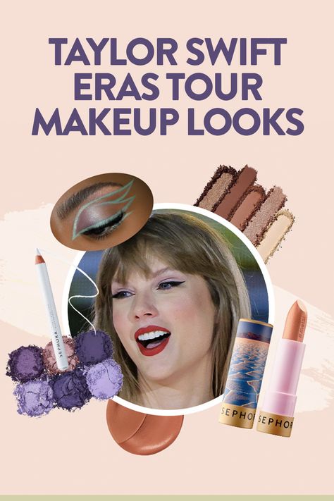 Taylor Swift Eras Tour Makeup Taylor Swift Makeup, Matte Red Lips, Concert Makeup, Cute Eyeshadow Looks, Orange Lips, Red Lip Makeup, Green Eyeshadow, Taylor Swift Outfits, Cream Lipstick