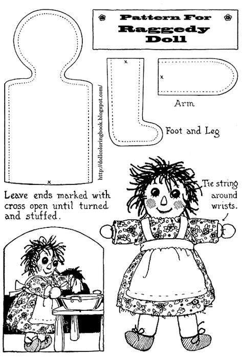 How To Make A Raggedy Ann Doll, Raggedy Ann Doll Pattern Free, Ragdoll Sewing Pattern, Diy Ragdoll, Ragdoll Pattern, Cloth Doll Making, Vintage Rag Doll, Diy Rag Dolls, Doll Making Patterns