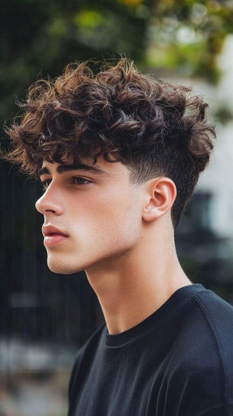 Masculine Hairstyles, Boys Haircuts Curly Hair, Hairstyles For Teenage Guys, Boys Curly Haircuts, Fade Haircut Curly Hair, Haircuts Curly, Men Haircut Curly Hair, Boys Haircut