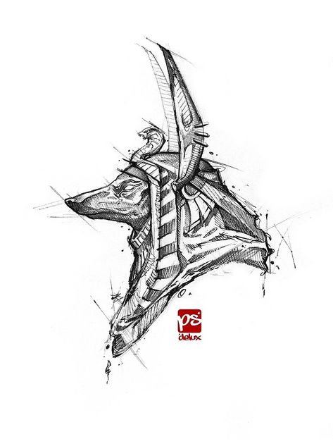 "Anubis sketch psdelux" by psdelux | Redbubble Anubis Sketch, Anubis Drawing, Anubis And Horus, Egyptian Drawings, Egyptian Tattoo Sleeve, Anubis Tattoo, Egypt Tattoo, Egyptian Tattoo, Tattoo Style Drawings