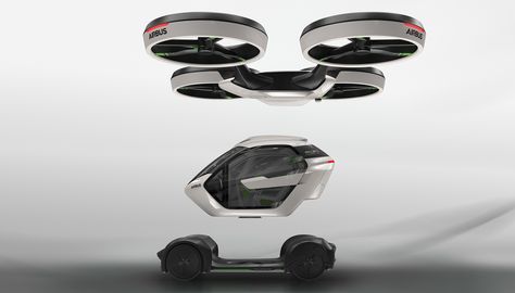 Is Airbus Passenger Drone Concept the Solution to Urban Mobility Problems? Flying Vehicles, Drones Concept, New Drone, Drone Design, Flying Car, Geneva Motor Show, Hybrid Car, Drone Quadcopter, Futuristic Cars