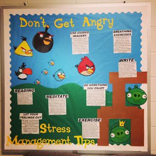 A fun way to promote Stress Management Tips! :) Ra Movie Theme Bulletin Boards, Academic Success Bulletin Board Ra, End Of Semester Bulletin Board Ra, Ra Bulletin Boards Midterms, School Counseling Bulletin Boards, Counseling Bulletin Boards, Success Board, Resident Assistant Bulletin Boards, Meme Ra Bulletin Board