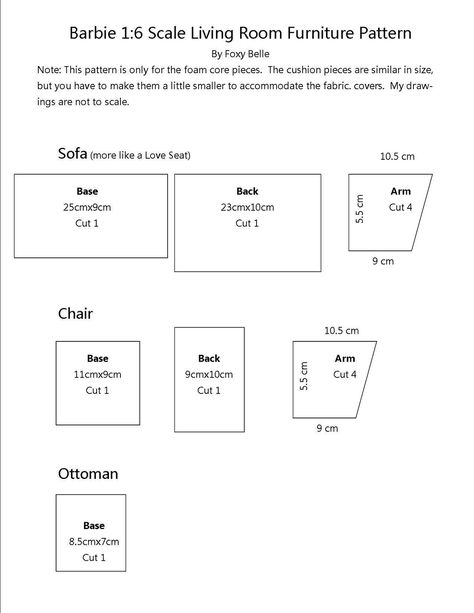 (7 of 7) Barbie Living Room Furniture Tutorial | I already p… | Flickr Barbie Living Room, Barbie Furniture Tutorial, Doll Furniture Patterns, Barbie House Furniture, Diy Barbie House, Modern Dollhouse Furniture, Doll Furniture Diy, Barbie Diorama, Diy Barbie Furniture