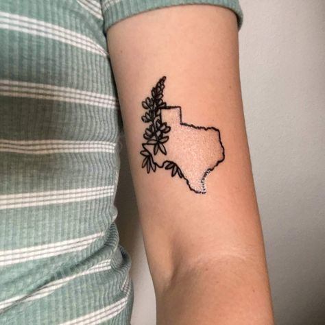 Bluebonnet Tattoo, State Tattoos, Cowgirl Tattoos, Texas Tattoos, Country Tattoos, Western Tattoos, Cute Small Tattoos, Hot Tattoos, Dope Tattoos