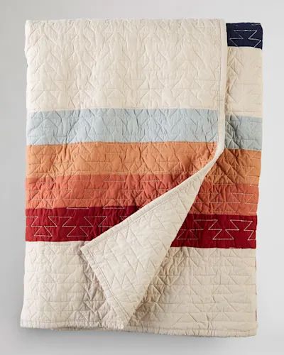 Pendleton Quilt, Southwestern Quilts, Navy And Copper, Trail Design, Pendleton Blanket, Wool Blankets, Pendleton Wool, Quilted Sham, Quilted Coverlet