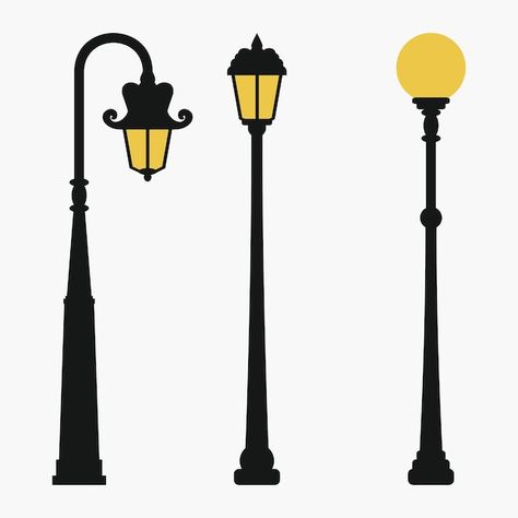 Lamp Post Illustration, Lamp Post Drawing, Street Lantern, Light Posts, Lantern Illustration, Lantern Art, Light Tattoo, Vintage City, Cardboard House