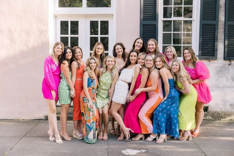 Rainbow Themed Bachelorette Party, Bright Color Party Outfit, Colorful Bachelorette Outfits, Bachelorette Neon Outfits, Floral Bachelorette Party Outfits, Bright Bachelorette Party Outfits, Rainbow Bachelorette Party Outfit, Bright Color Bachelorette Party Outfits, Colourful Bachelorette Party