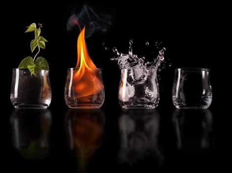 Nothing really especial here, I just liked the elemental aspect of the glasses in the picture. Element Quiz, Elements Of Life, Earth Air Fire Water, The Four Elements, 4 Element, Element Water, Earth Wind, Air Fire, Four Elements