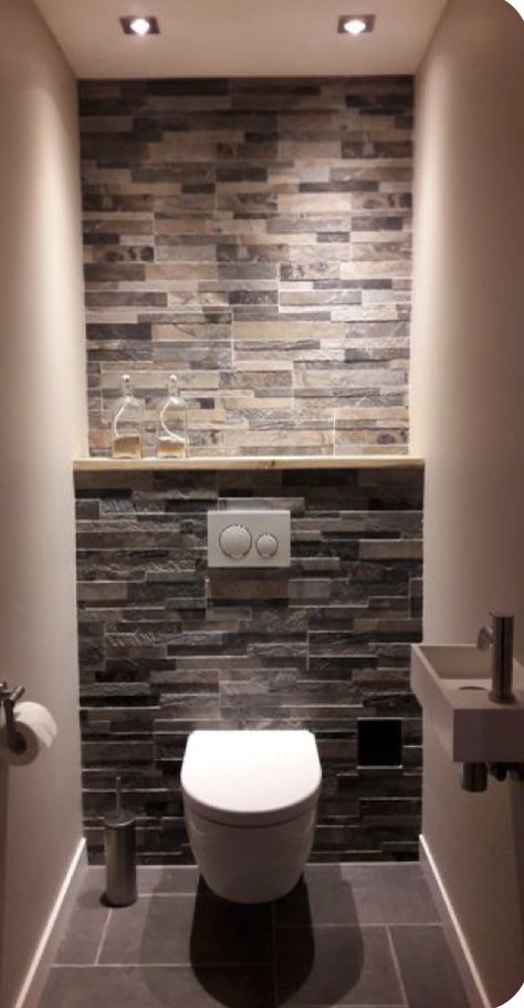 Small Toilet Design, Space Saving Toilet, Toilette Design, Wc Design, Small Toilet Room, Shower Area, Bilik Air, Photo Pinterest, Modern Toilet