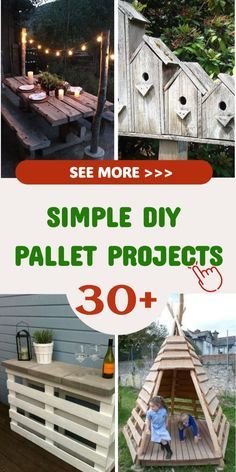 Transform your outdoor space with simple DIY pallet projects! Build a cozy patio furniture set, a vertical garden, or even a bar using pallets. Enjoy the satisfaction of creating your own custom pieces and elevate your outdoor living experience. Let's make your backyard the envy of the neighborhood! 🌞🌿 #OutdoorDIY #PalletProjects Cozy Patio Furniture, Making Pallet Furniture, Pallet Patio Furniture Diy, Pallet Kids, Diy Wood Pallet Projects, Pallet Projects Easy, Pallet Storage, Pallet Ideas Easy, Cozy Patio