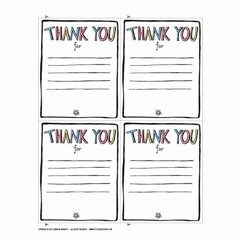 Thank You Letter Templates Fresh Thank You Printable Jennie Moraitis Best Thank You Notes, Printable Thank You Notes, Thank You Letter Template, Printable Note Cards, Thank You Note Template, Notes Templates, Note Card Template, Thank You Printable, Teacher Templates