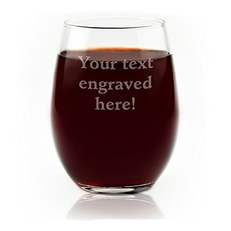 Personalized Stemless Wine Glass Engraved with Your Custom Text *** Check this awesome product by going to the link at the image. Wine Flask, Custom Glassware, Personalized Wine Glasses, Drinking Quotes, Red Wine Glasses, Stemless Wine Glasses, Fancy Party, Wellness Gifts, Soy Sauce Bottle