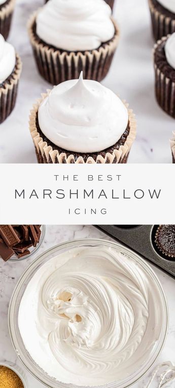 Marshmallow Fluff Frosting, Marshmallow Icing, Homemade Marshmallow, Marshmallow Frosting, Cake Frosting Recipe, Frosting Recipe, Cookie Frosting, Icing Recipe, Hairstyles Over 50