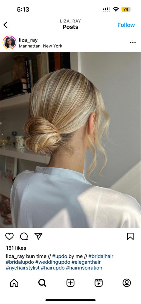 Chic Low Bun Wedding, Wedding Bun Hairstyles Blonde, Simple Wedding Up Do, Simple Bun Updo Wedding, Simple Buns For Wedding, Timeless Bridal Hair Updo, Modern Wedding Hair Updo, Classic Bun Wedding Hair, Bridesmaid Updo For Thinner Hair