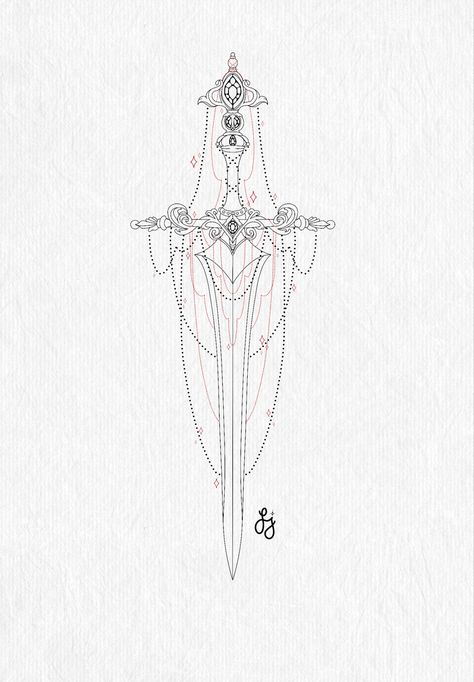 Nesta And Cassian Tattoo, Nestas Swords, Book Mark Design Ideas Drawing, Ataraxia Acotar, Nesta Archeron Tattoo Ideas, Nesta Back Tattoo, Nesta Tattoo Ideas, Acotar Tattoos Nesta, Cassian Tattoo