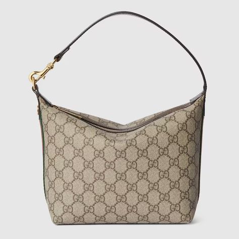 Ophidia super mini shoulder bag in beige and ebony GG Supreme | GUCCI® US Gucci Super Mini Bag, Gucci Ophidia Bag, New Gucci Bags, Gucci Super Mini, Gucci Ophidia, Mini Shoulder Bag, Canvas Shoulder Bag, Small Wallet, Pre Fall