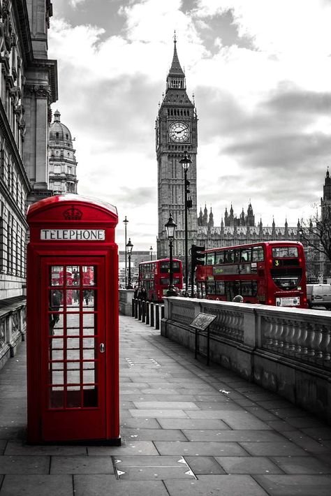 Red Phone Booth, London Wallpaper, Unique Farmhouse Decor, Photo Deco, Fotografi Kota, London Aesthetic, City Of London, Fotografi Alam Semula Jadi, Phone Booth