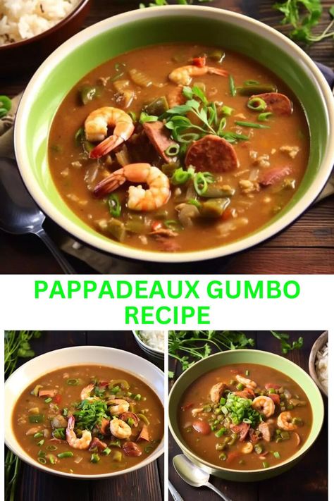 Pappadeaux Gumbo Recipe, Gumbo Recipe, Andouille Sausage, Hearty Stews, Andouille, Cajun Seasoning, Crab Meat, Authentic Recipes, Gumbo